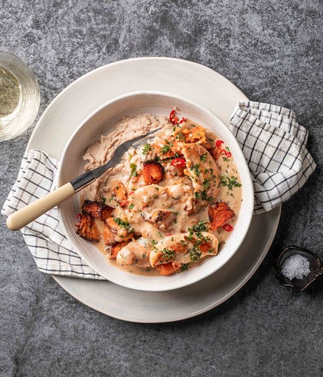 Photo of Coconut-lime Chicken & Butter Bean Mash