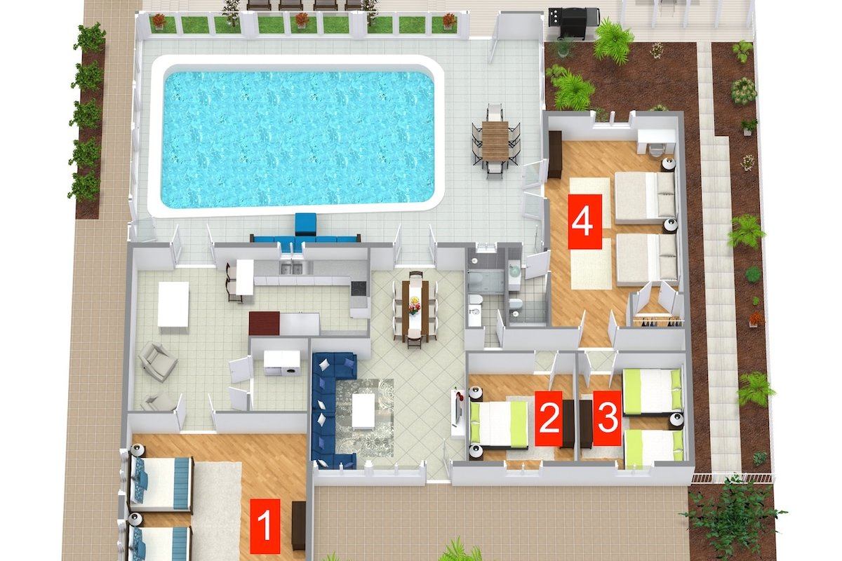 Heated Pool-Waterfront 4BD Villa: Deck&BBQ gallery image 4