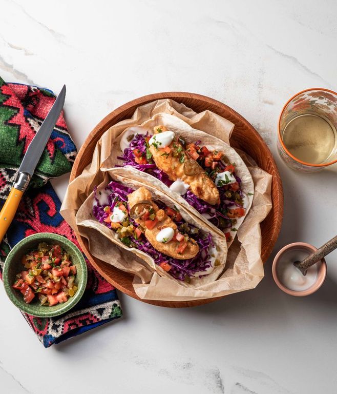 Photo of Golden Battered Hake Tortillas