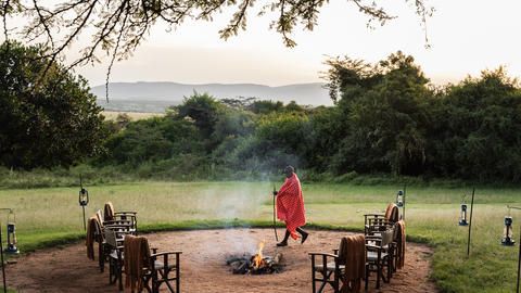 Fire Place at Cottars 1920s Camp
