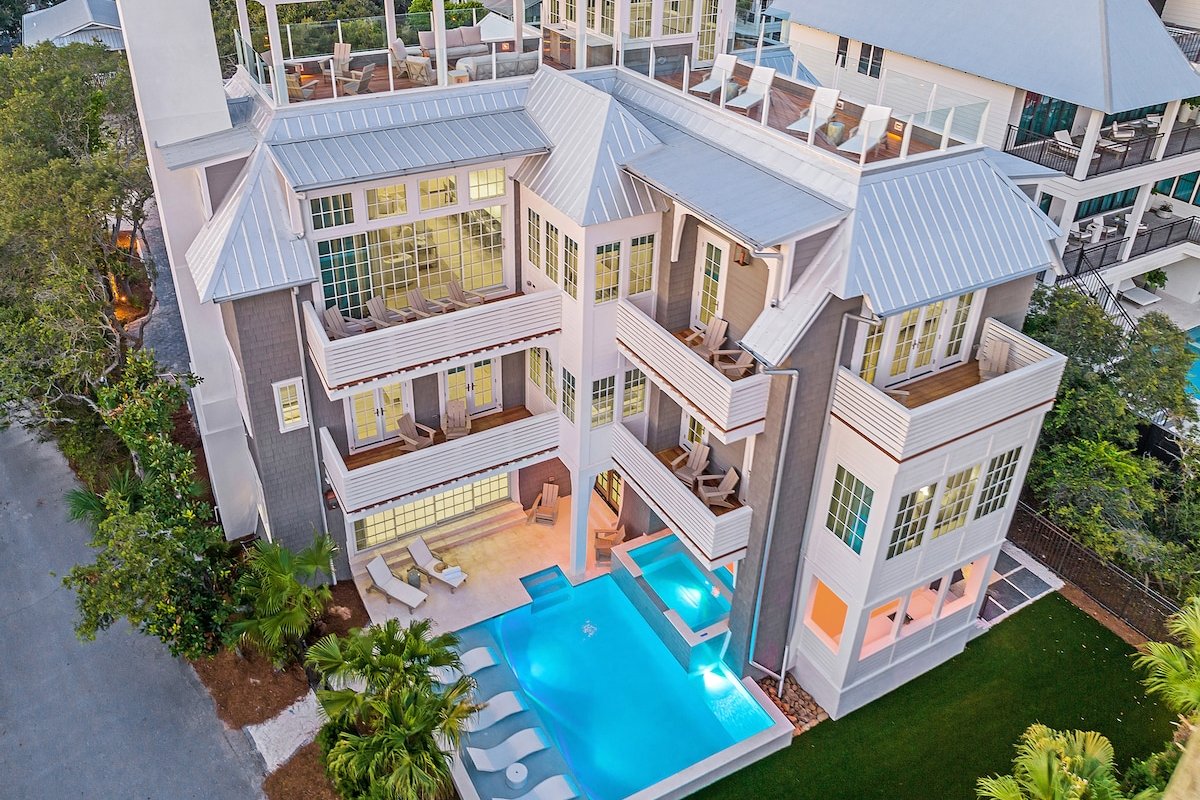 Loaded Lux Home Steps 2 Beach! Sleeps 20! LSV Incl