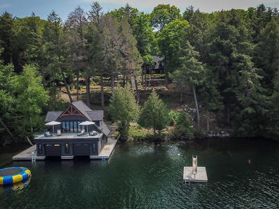 Lakeside Mansion + Boathouse on Joseph