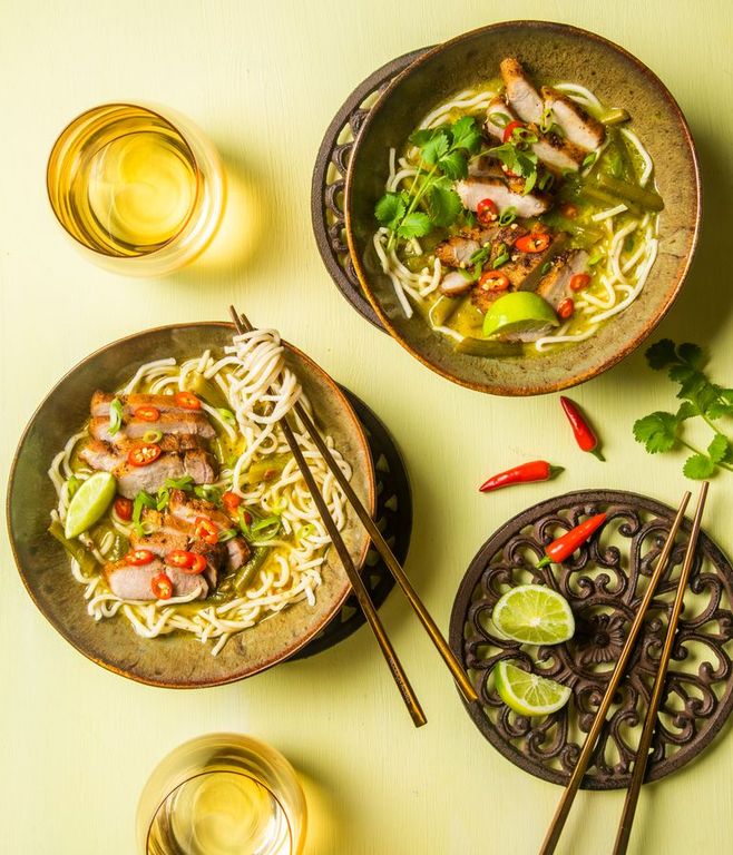 Photo of Thai Green Noodle Soup & Pork