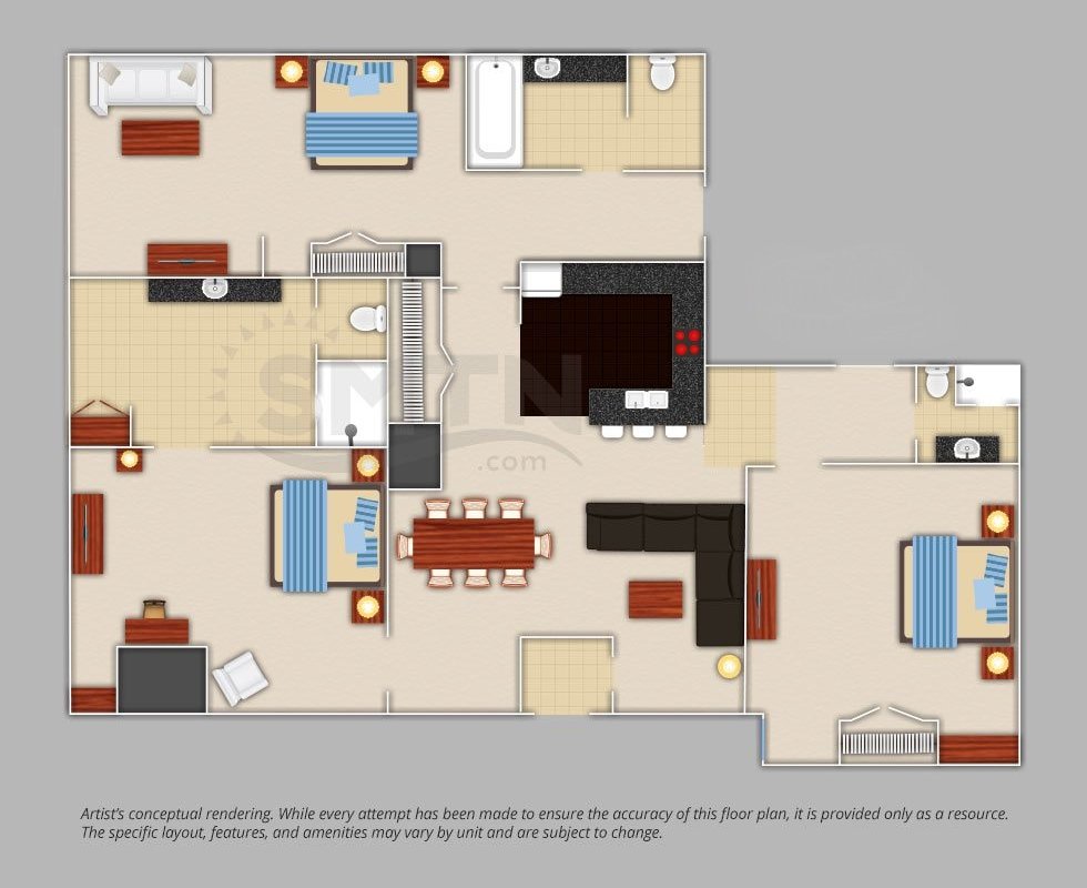 3BR Panoramic View | Jacuzzi | Projection Screen gallery image 4