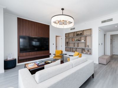 Sleek 3BR + Maid’s Room w/ Burj Khalifa View