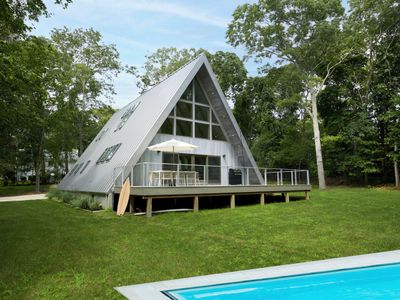 Luxury 5BR A-frame w/ Heated Pool, Walk to Beach