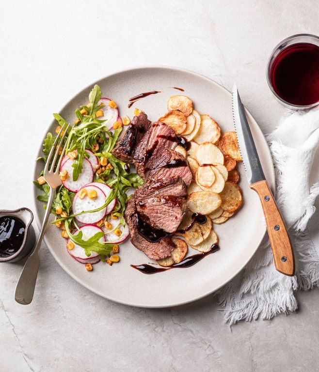 Photo of Ostrich Steak & Potato Crisps