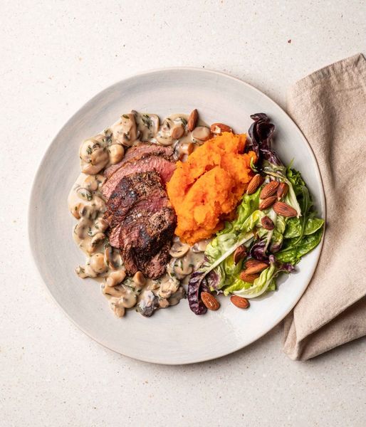 Photo of Tender Ostrich & Creamy Mushrooms