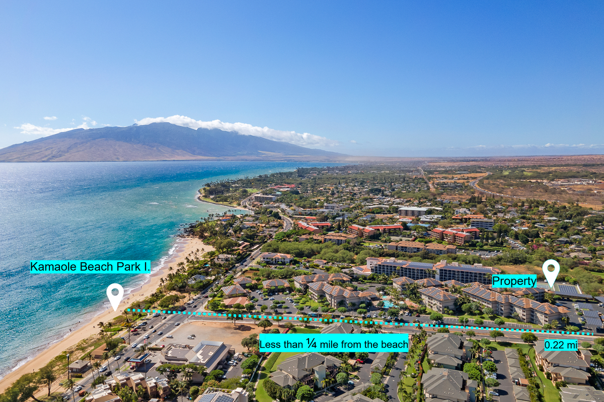 2BR ¼ mi to Kam 1 Beach, Pool, Hot Tub, Gym, BBQ