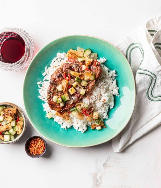 Photo of Caribbean Lamb & Spicy Pineapple Salsa