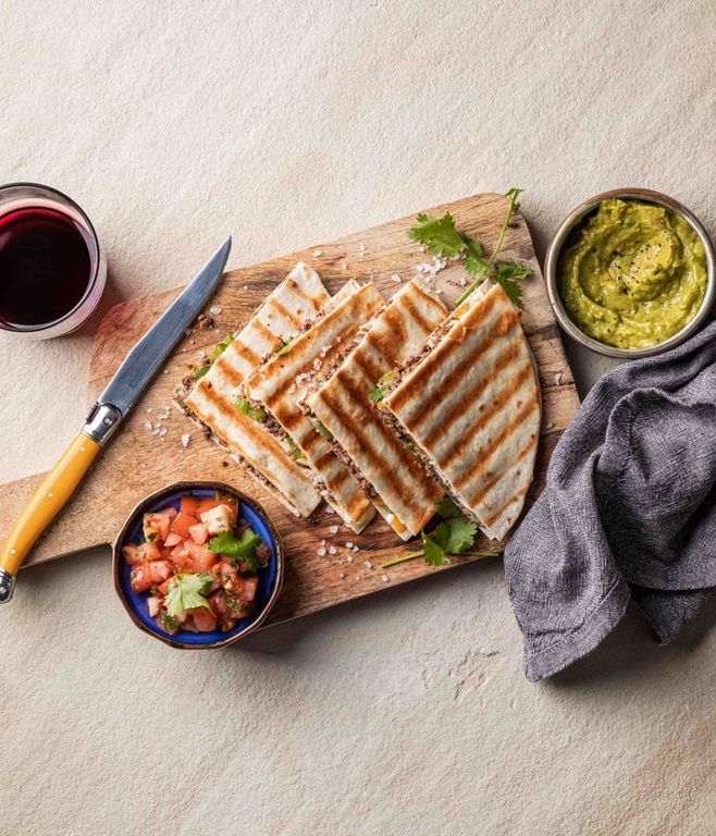 Photo of Cheesy Ostrich Quesadilla & Guacamole