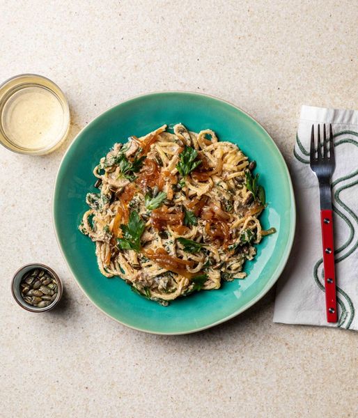 Photo of Caramelised Onion & Mushroom Pasta