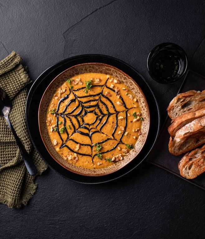 Photo of Pumpkin Soup & Black Tahini
