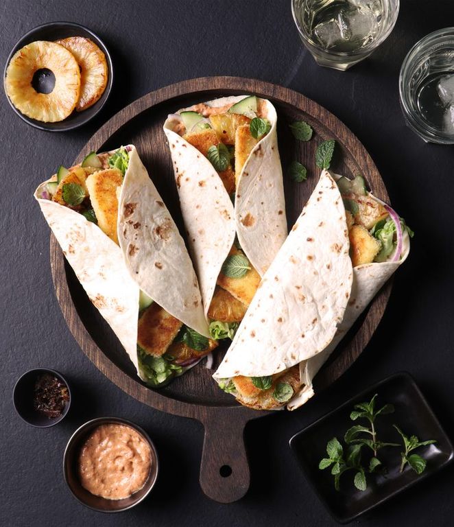 Photo of Panko-crusted Halloumi Wrap