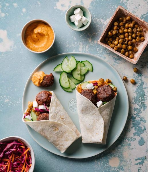 Photo of Falafel & Hummus Rainbow Wraps