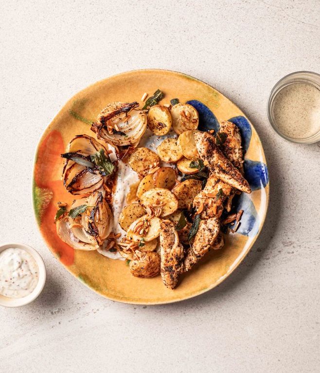 Photo of Creamy Aioli Spuds & Grilled Chicken