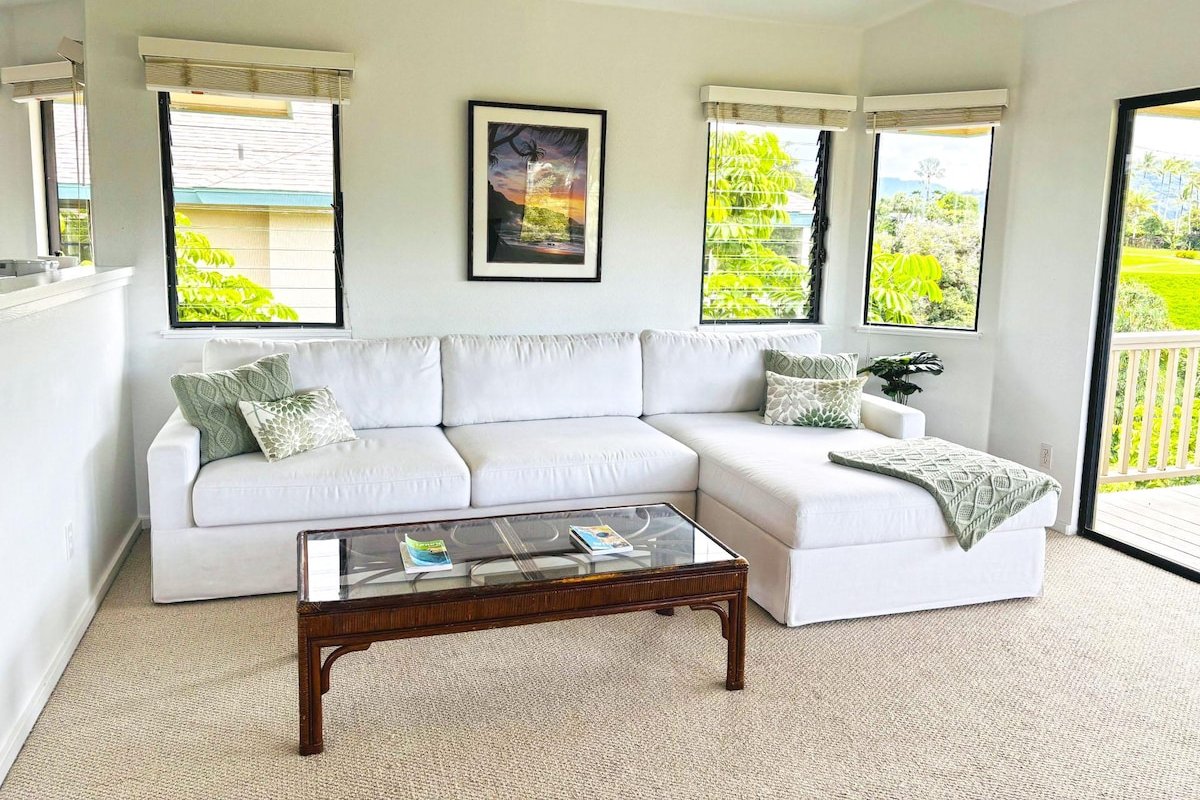 Hanalei Bay Villas 19, mountain & distant bay view gallery image 4