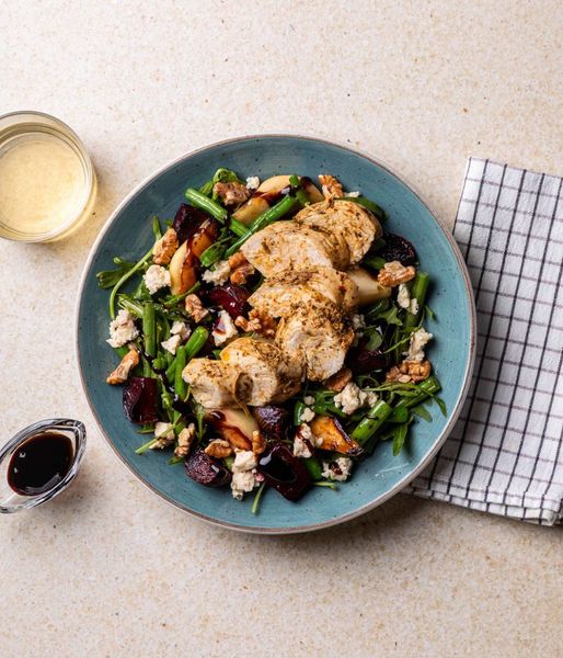 Photo of Grilled Pear, Blue Cheese & Chicken