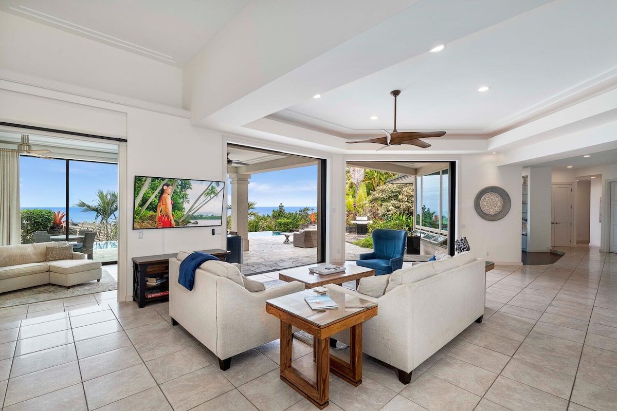 Blue Hawaii: Luxe Oceanview Home w Pool, AC, Lanai gallery image 5