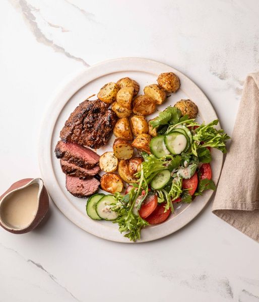 Photo of BBQ Glazed Ostrich & Baby Potatoes