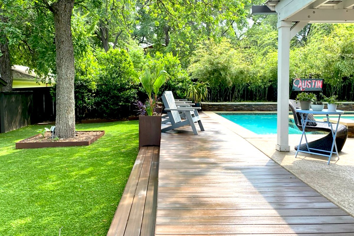 Home in the Heart of Austin with a private pool.