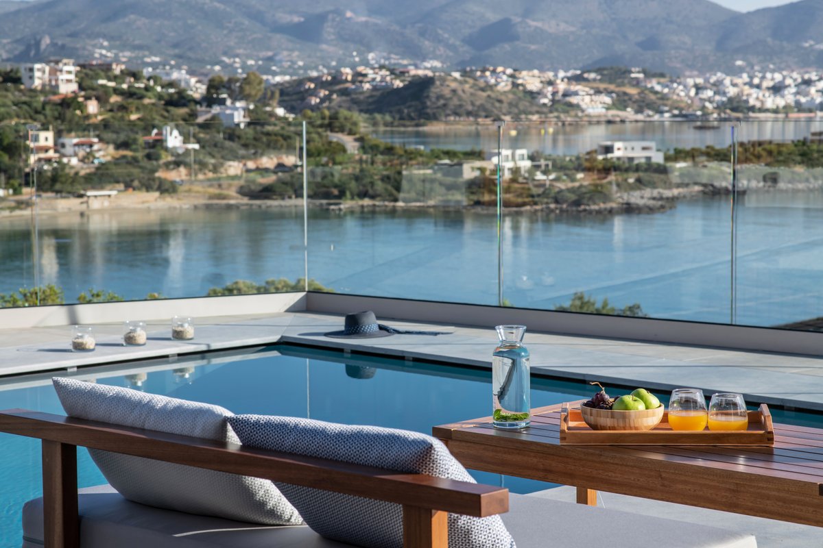 Sea View Blue Senses Villa Anemos heated pool
