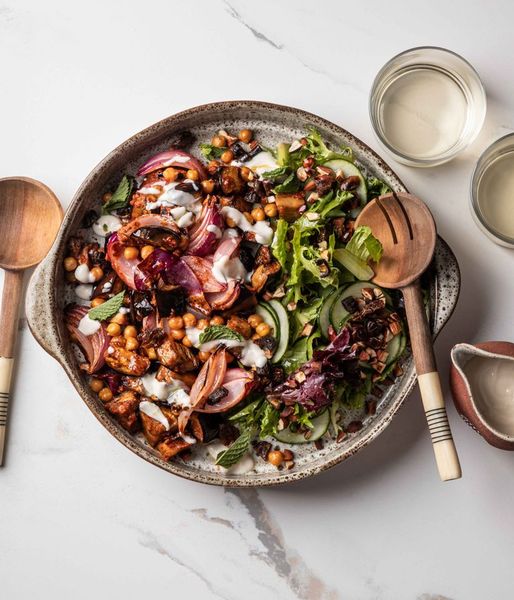 Photo of Harissa Aubergine & Tahini Salad