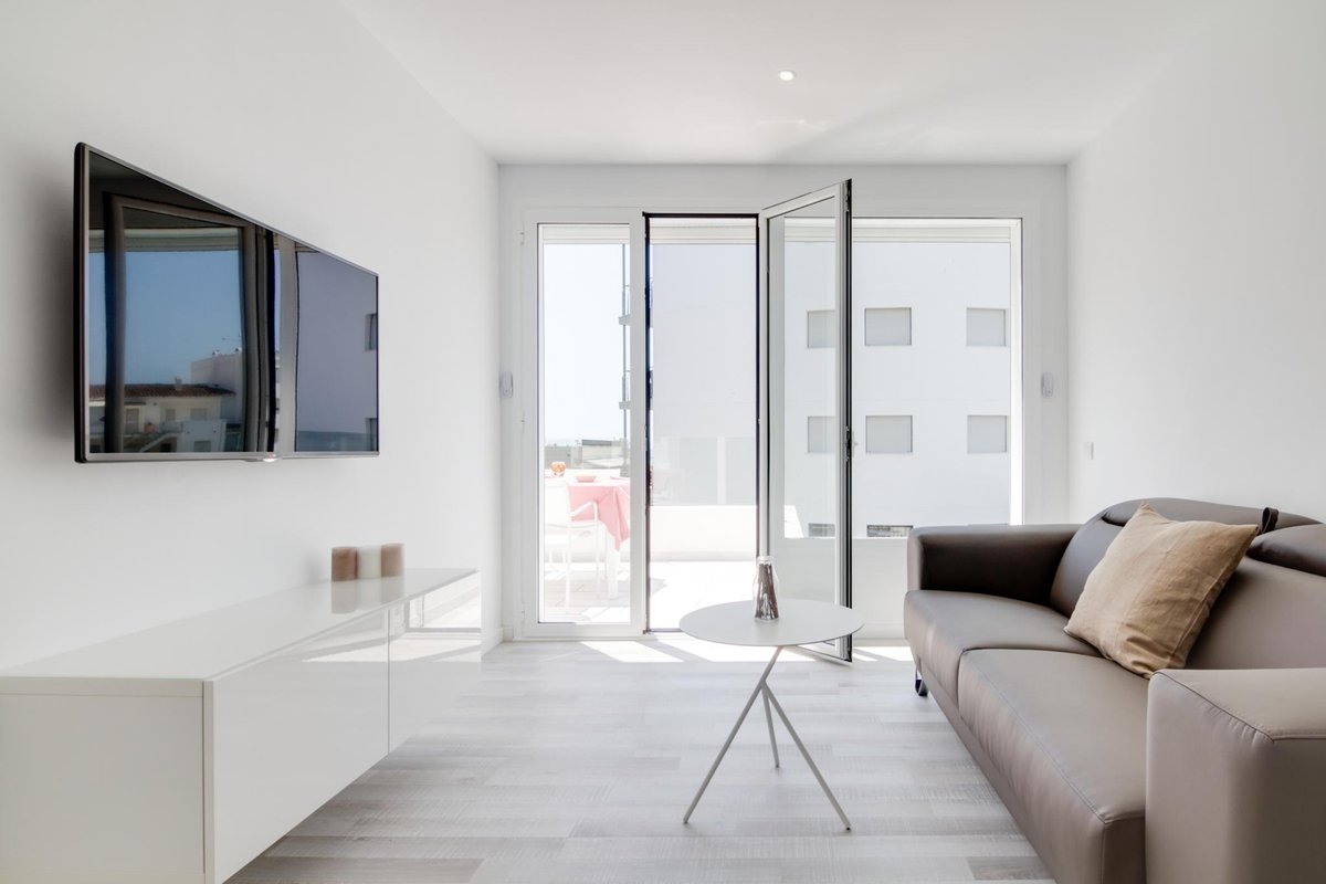 Second line beach apartment, two bedrooms with ter