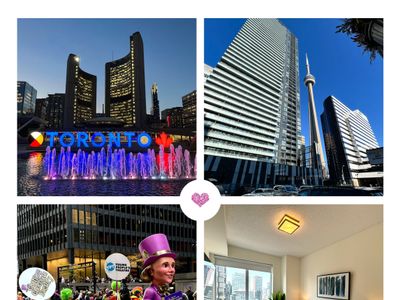 DTRogersCenter 3BD2BA king bed Parking Lakeview