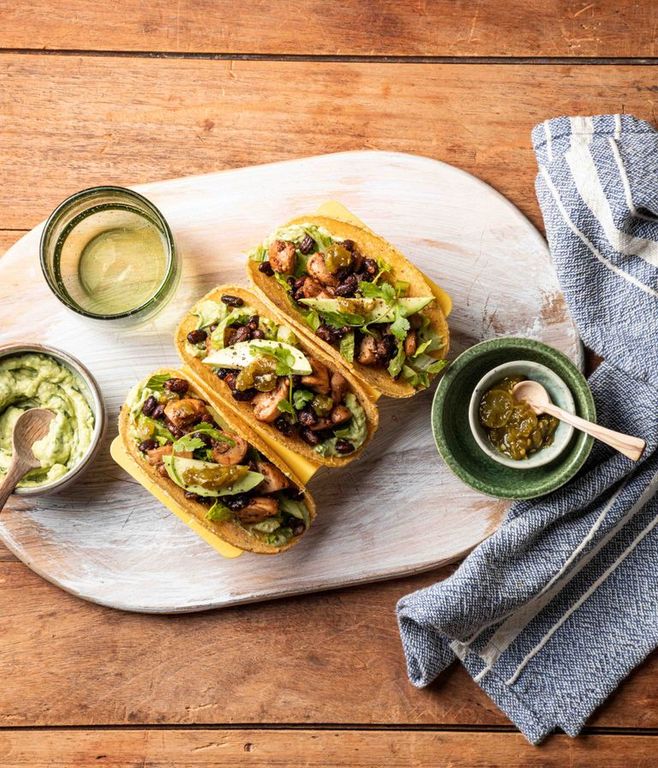 Photo of Black Bean & Mushroom Tacos