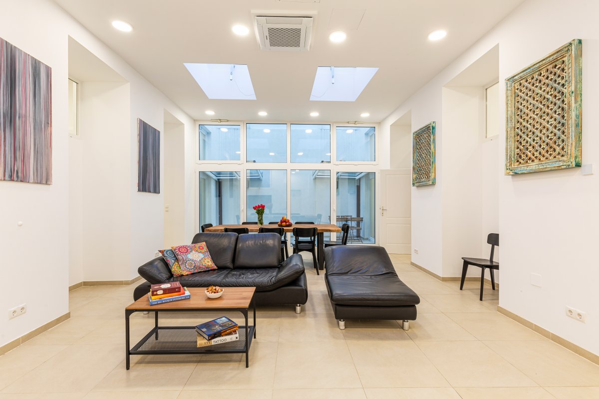 Spacious apartment with patio