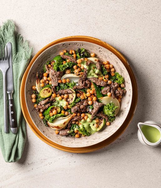 Photo of Creamy Green Sauce & Beef Dinner