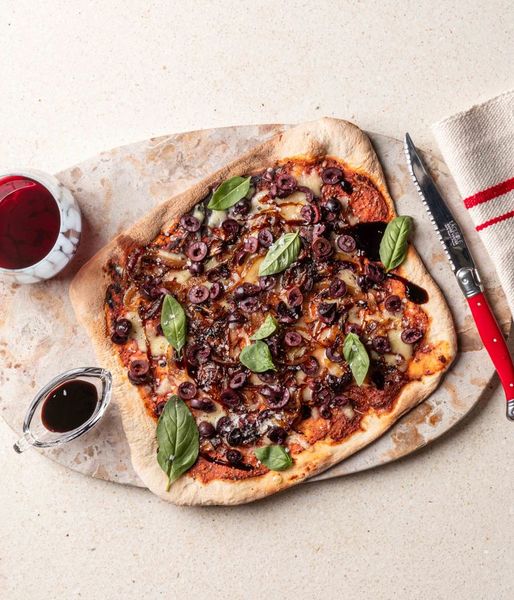 Photo of Olive & Mozzarella Homemade Flatbread