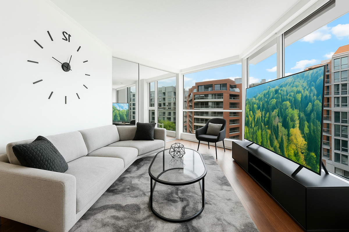 Modern 2 BR Condo Downtown with King Bed + Parking