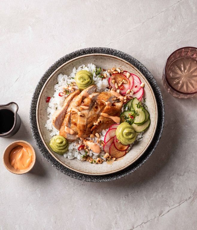 Photo of Sriracha-mayo Chicken Rice Bowl