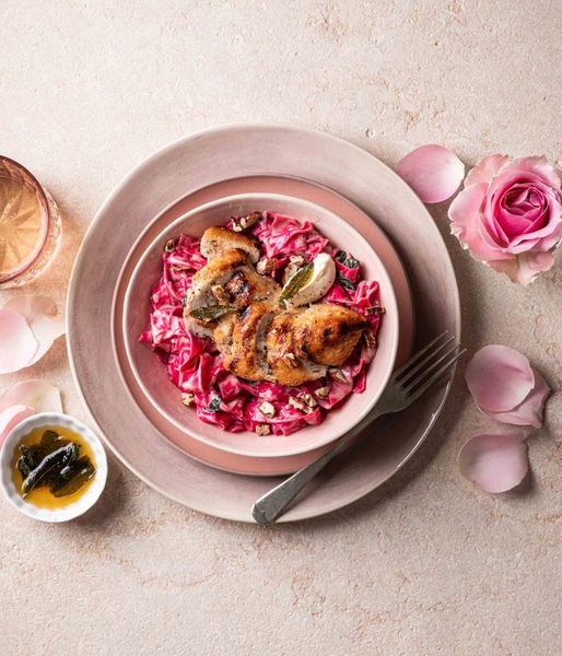 Photo of Chicken & Creamy Beetroot Pasta