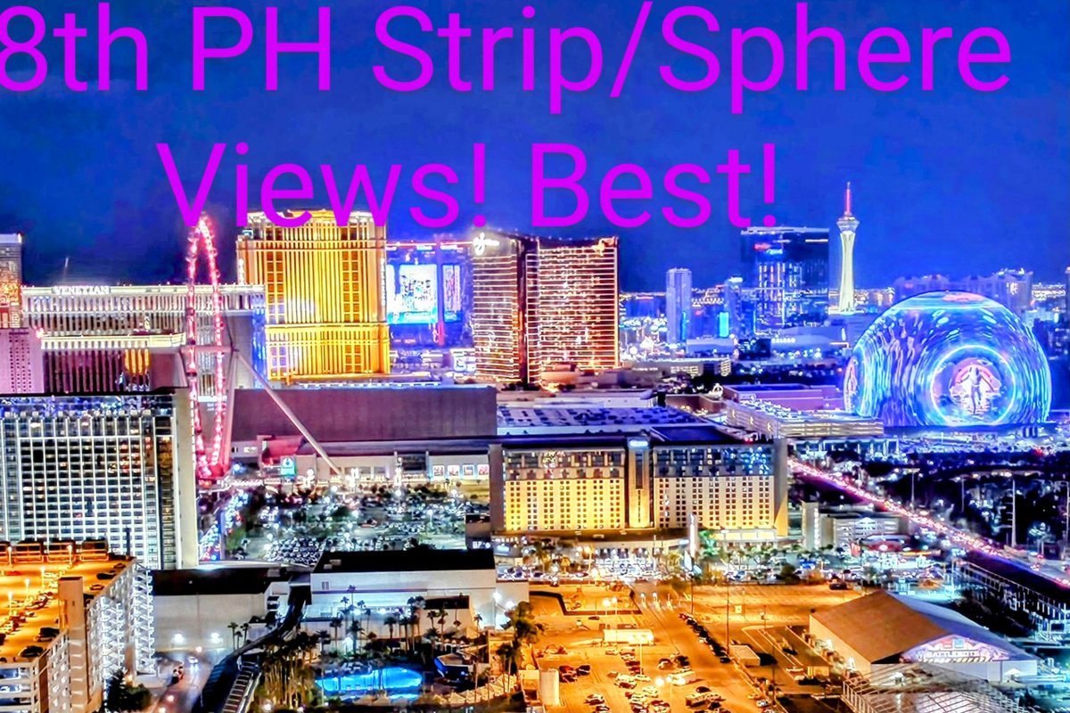 Top Floor MGM Sig PHs Strip/ Sphere, Balcony-BEST!