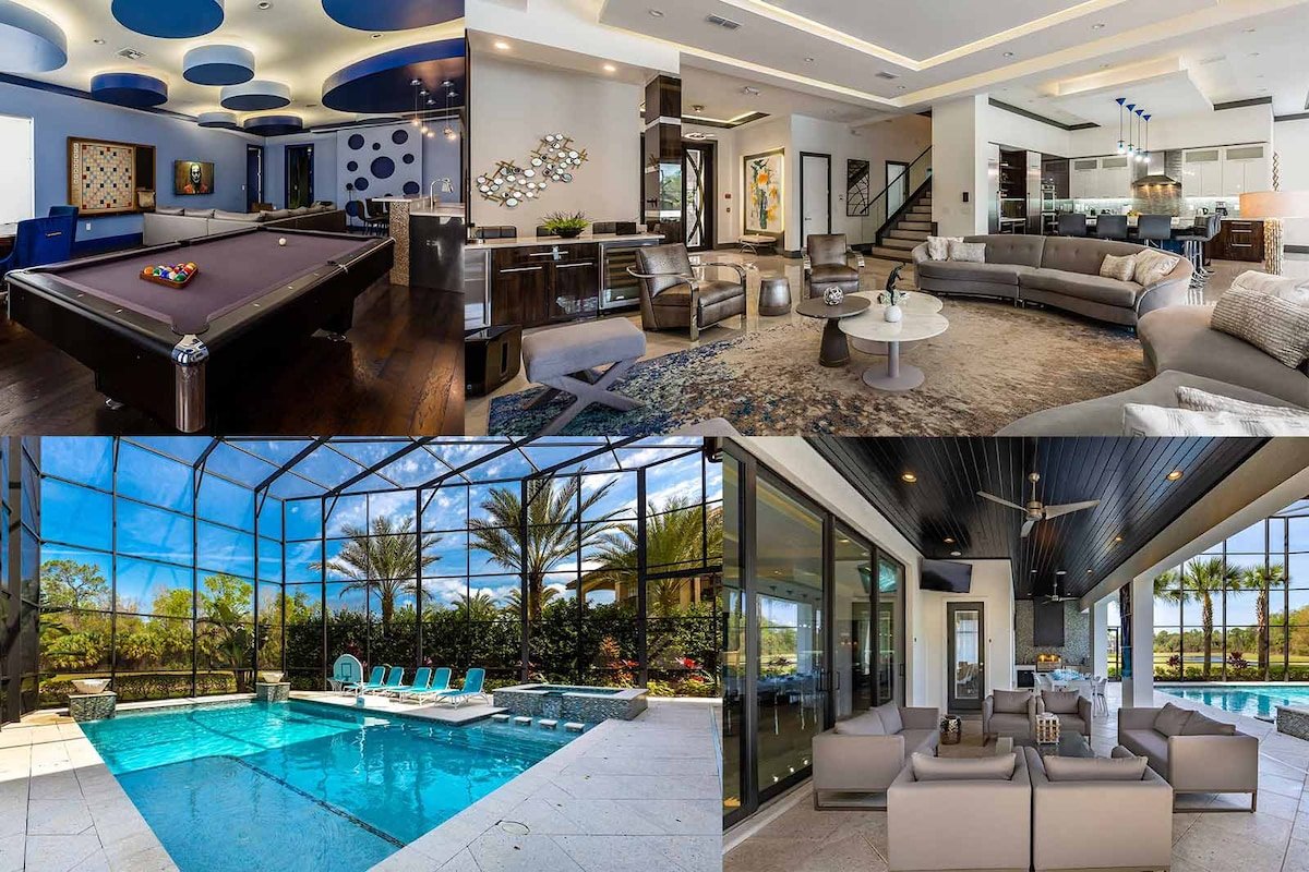 Mansion w Arcade, Theater, Game Loft, Huge Balcony