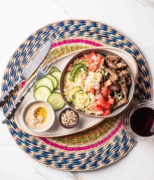 Photo of Mediterranean Beef Strips & Hummus