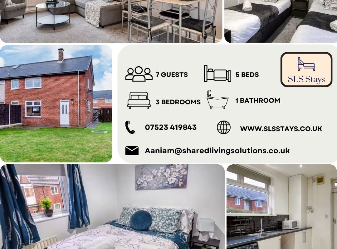 Bright 3BR Getaway in Sale | Sleep 6 Near Airport gallery image 2