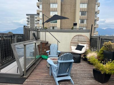 Two Floor Rooftop Patio Steps from Kits Beach
