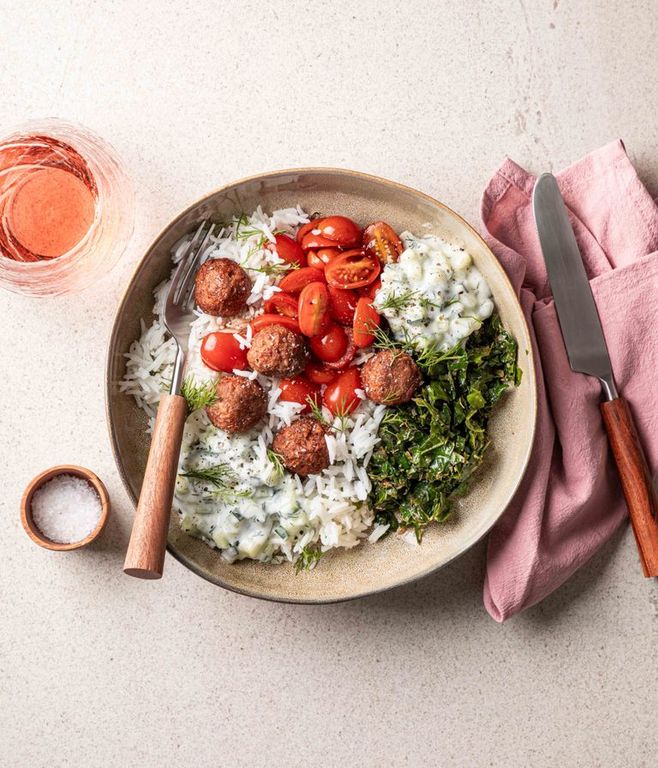 Photo of Vegan Meatballs & Marinated Tomatoes