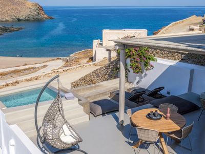 Christina Beach Front Villa Mykonos with Jacuzzi