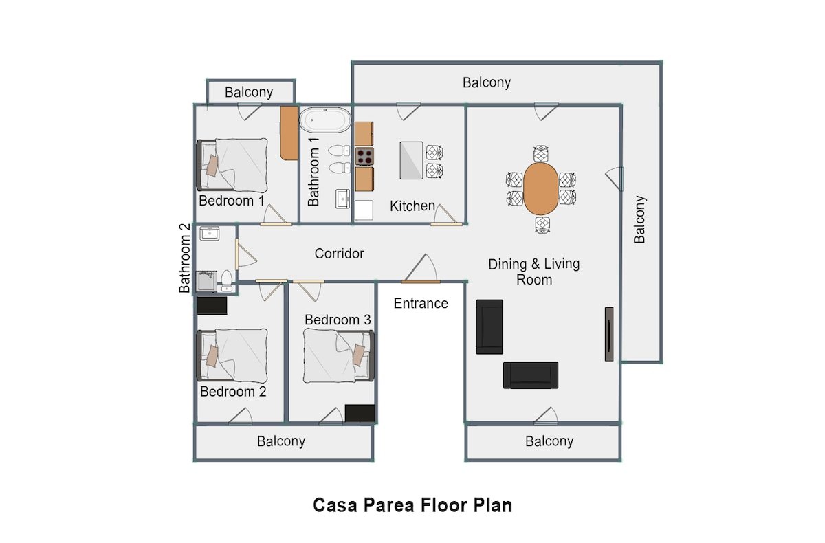Central spacious apartment 10 min from the beach gallery image 3