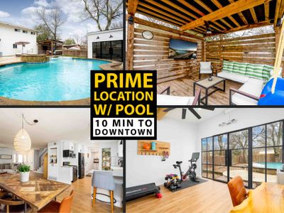 10 Min to Downtown | Luxury Home w Pool Outdoor TV