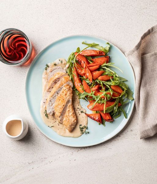 Photo of Creamy Garlic Chicken & Glazed Carrots