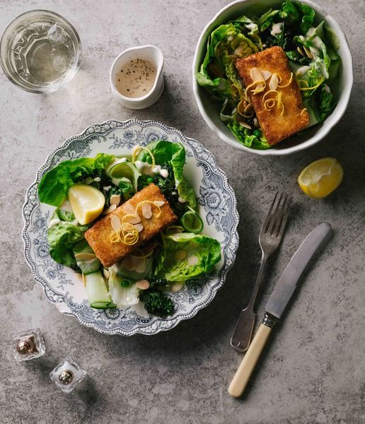 Photo of Crumbed Tofu Caesar Salad
