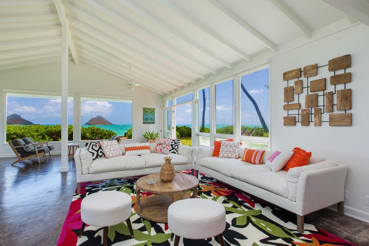 Lanikai Oceanside 4 BD: Amazing Views,Yard & AC gallery image 3