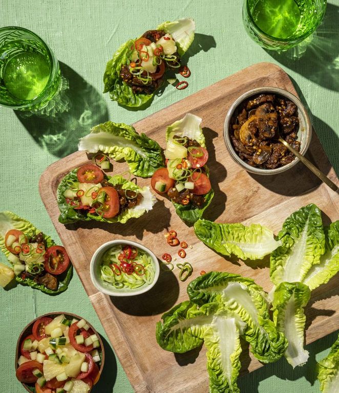 Photo of Aubergine Lettuce Cups