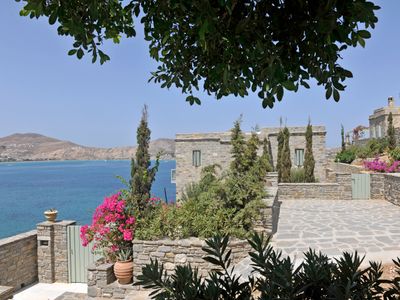 Paros Cyclades Blue Villa sea front in Naoussa